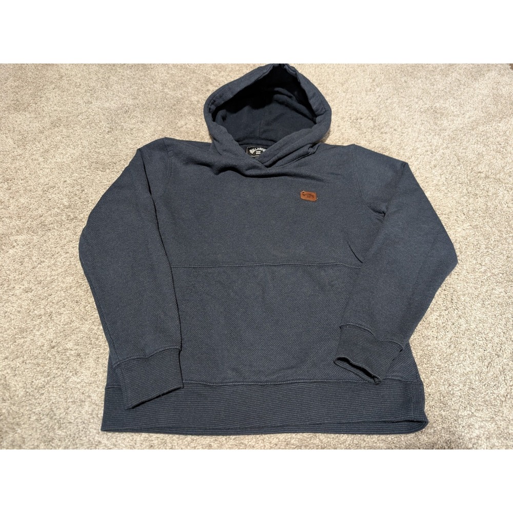 Billabong Hoodie Boys S 10 Navy Blue Textured Knit Pullover‎ Surf Skate Casual